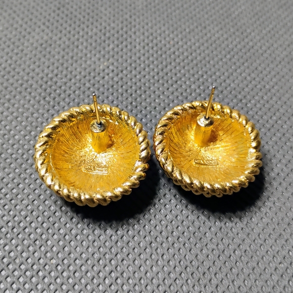 Monet Gold-Tone Spiral Earrings - Picture 2 of 2